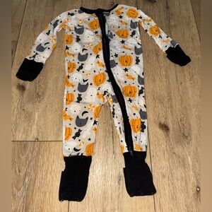 Little Sleepies Boo Crew Halloween Pumpkin Bamboo‎ Zippy 3-6mo